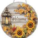 Hanging Diamond Art Kits for Adults Pendant Flower, Special Shaped Crystal DIY Diamond Painting Kit, Acrylic Board Wreath Pendants Double Sided, Home Decor 7.48 x 7.32 Inch D369