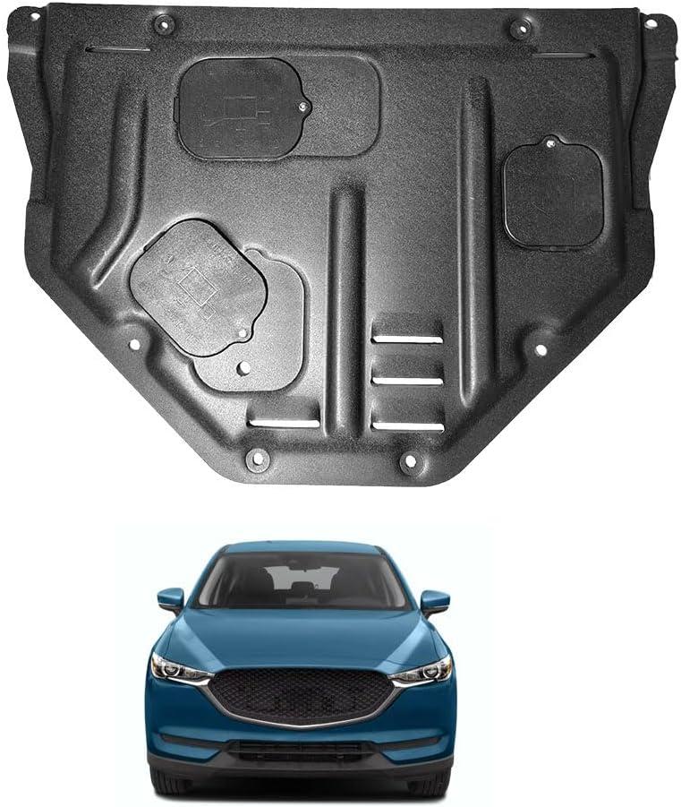 Front Engine Splash Shield Fit for Mazda CX-5 2013-2021 Engine Case Guards Suitable for Mazda CX5 Under Engine Cover Mud Flaps Directly Replace Original One Black