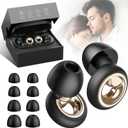 45dB Ear Plugs for Sleeping Noise Cancelling, Soft Earplugs for Concert, Reusable Ear Plugs for Noise Reduction with 8 Ear Tips, Silicone Hearing Protection for Work(Charcoal)