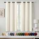 MIULEE Birch Blackout Curtains for Bedroom Living Room 63 Inches Long 2 Panels, Thermal Insulated Room Darkening Drapes Grommet Noise Reducing Light Blocking Window Treatments 40x63 Inch