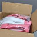 MoreFeel Collapsible Baby Bathtub for Newborn with Thermometer & 1 Hooded Towel & 1 Soft Floating Cushion,Portable Travel Bathtub with Drain Hole, Durable Foldable Baby Tubs for Infants to Toddler (Pink)