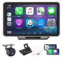 Carplay Screen for Car with Apple CarPlay/Android Auto, 7" Wireless Car Stereo, Portable Touchscreen Car Radio with Bluetooth, Backup Camera, GPS Navigation, Mirror Link,Multimedia Player All Vehicles