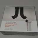 JISULIFE Portable Handheld Turbo Fan, 100 Speeds Adjustable Mini Personal Fan, 9000mAh USB Rechargeable Battery Operated, LED Display, Metal Shell with Accessories Gifts for Men Women Travel- Grey