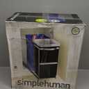 simplehuman 35 Liter / 9.3 Gallon Dual Compartment Under Counter Kitchen Cabinet Pull-Out Recycling Bin and Trash Can, Chrome