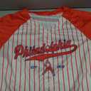 Baseball Jersey Women Game Day Shirt Baseball Player Graphic Tees Button up Short Sleeve Fan Tops (Red, L)