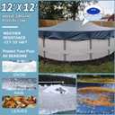 12' x 12' Air Pool Pillow for Above Ground Swimming Pool, Pool Pillows for Closing Winter Covers, Heavy-Duty Cold Resistant Vinyl Material Air Poolpillow, Rope Included
