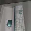 Wireless Keyboard and Mouse, Vssoplor 2.4GHz Rechargeable Compact Quiet Full-Size Keyboard and Mouse Combo with Nano USB Receiver for Windows, Laptop, PC, Notebook-Blackish Green