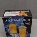 LED Flame Effect Light Bulb, 4 Modes E26 Base Fire Light Bulbs with Gravity Sensor (Red - 2 Pack)