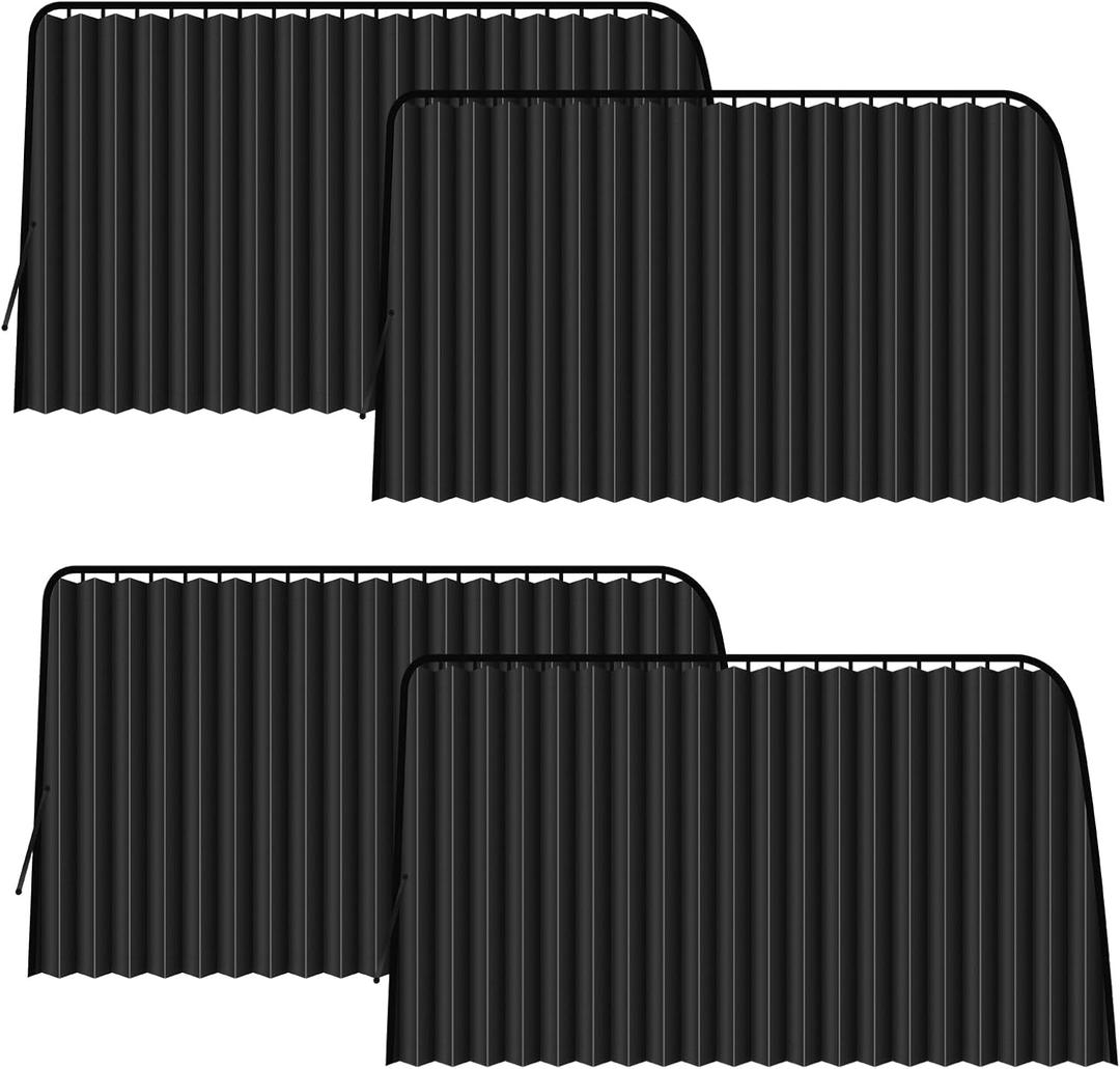 XCBYT Car Window Shades - 4 Pack Car Window Covers 99% UV Glare Protection Car Curtains Keep Cooler Magnetic Side Window Sun Shade for Eating Breastfeeding Taking a nap Clothes Changing Camping