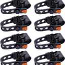 8Pcs Bike Rack Straps Replacement Parts Bicycle Hitch Strap Bike Rack Cradle Replacement Bike Tie Down Straps Replacement Rubber Straps Spare Hook fit 1 Inch Tube (Orange)