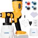 Paint Sprayer for Dewalt 20V Battery, 2 Containers, Easy to Clean, Spray Paint Gun for Furniture Cabinets Fence Walls Door Garden Chairs(No Battery)
