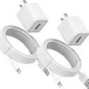 Cube for iPhone Charger, 2 Set 3FT USB to Lightning Cable with USB Wall Charger Block Adapter Fast Charging High Speed Data Sync Cord Compatible with iPhone 14/13/12/11/XS/XR/X/8/7/5/SE2022/iPad