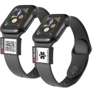 MYLUCKYTAG QR Code Medical ID Tag - Medical ID Bracelet Sleeve - Fits for Apple Watch Medical ID Band or Fitbit Medical ID Band - Medical Alert - Free Online Emergency Medical Profile