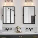 WILON 2-Light Bathroom Vanity Light, Brushed Nickel Vanity Lights for Bathroom, Modern Light Fixtures Over Mirror, Silver Sconces Wall Lamp for Living Room Bedroom Kitchen
