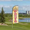 Pasta Food Feather Flag for Business Advertising 6 FT Swooper Flag for Storefronts Retailers Shops Food Trucks Events and Fairs (Flagpole Not Included)