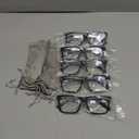 Eyekepper 5-pack Oversized Reading Glasses Square Large Frame Readers for Men and Women - Black +1.00