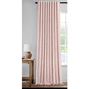 MIULEE Baby Pink 100% Blackout Linen Curtains 84 Inch 1 Panels Set Double Sided No Coating Pleated Back Tab Black Out Long Thermal Insulated Pinch Pleat Bedroom Living Room Darkening Window Drapes
