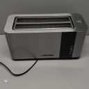 Mueller UltraToast Full Stainless Steel Toaster 4 Slice, Long Extra-Wide Slots for Bagels and Waffles, 6 Browning Levels, LED Display, Cancel/Defrost/Reheat Functions & Removable Tray, Kitchen Gadgets