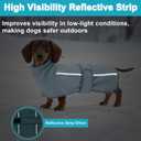 Warm Fleece Dachshund Coats, Dachshund Sweater, Miniature Dachshund Sausage Dog Clothes Jacket, Wiener Corgi Pullover with Adjustable Bands (Light Blue, M)