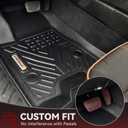 YITAMOTOR Floor Mats for Chevy Colorado & GMC Canyon Crew Cab 2023 2024 2025 2026, Custom Fit All Weather TPE Rubber Car Mats Chevrolet Floor Liners, Pickup Trucks Accessories, 1st & 2nd Row, Black