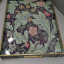 Spsyrine Serving Tray with Handles, Plastic Decorative Tray for Coffee Table, Living Room, Home Decor, Leicester