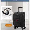 Carry On Luggage 22x14x9 Airline Approved, 22-Inch Suitcases with Spinner Wheels, Softside Carry-on Luggage with TSA Lock for Men Women Business Trip, Lightweight Large Capacity Luggage for Travel