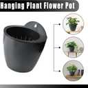 7Pack Self-Watering Plant Flower Pot Wall Hanging Plastic Planters Size 7 inch with 7 Hooks Replacement for Plants Flowers Indoor Outdoors