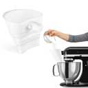 Silicone Flour Funnel for KitchenAid Mixer, Foldable Flour Funnel Chute with Hanging Hole. Baking Gadgets Accessories. Dishwasher Safe. White