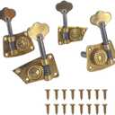 Yinfente Full Size Cello Parts Metal Body Machine Head String Winder DIY Pegs Easy to Adjust