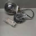 KoKo&Yukina 6 Inch Globe Pendant Light Gold Globe Pendant Lights Kitchen Island Mid Century Light Fixture with Grey Glass Shade for Dining Room (Ash Gray & Gold)