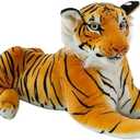 12inch Realistic Tiger Stuffed Animal, Soft Stuffed Tiger Plushie Toys, Birthday for Kid Boys Girls (Brown)