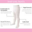 Baby Girls Tights Solid Cable Knit LeggingsWarm Stockings For Toddler