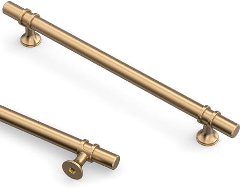 Asidrama 4 Pack 10 Inch(254mm) Champagne Bronze Kitchen Cabinet Handles, Cabinet Pulls Kitchen Cabinet Hardware Cupboard Handles Drawer Pulls