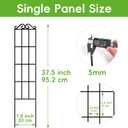 ARIFARO 37.5'' Metal Garden Trellis for Climbing Plants,(Pack of 4) Indoor/Outdoor Sturdy Plant Trellis for Potted Plants,House Plants, Climbing Vines, Black