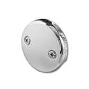 CalcMetal Dual Hole Bathtub Drain Overflow Plate with Two Matching Screws, Easy to Install, Plated Chrome