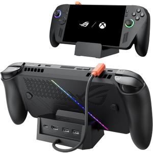 JSAUX 4-in-1 USB C Dock for Handheld Gaming, HDMI 2.0 4K@60Hz Output, 100W Power Delivery, 2 USB 2.0, Compatible with ROG Xbox Ally/Xbox Ally X/Steam Deck LCD & OLED/ROG Ally X/Legion Go 2/S-HB0503