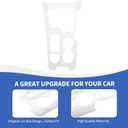 RAZPOY Gear Shift Panel Cover Center Console Cup Holder Trim Compatible with Ford Bronco 2021-2024 Interior Accessories, White (Not for Bronco Sport, Not for 2025 Bronco)