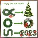 10M/33Ft Christmas Garland Christmas Decorations, Green Outdoor Garland for Christmas Decor, Unlit Fluffy Twist Christmas Tree Garland for Stairs Railing, Staircase, Fireplace, Window, Door, Holiday