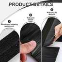 Door Sweep Brush Aluminum, 2 x 48 Inch, Black, 2 Set