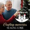 6 x Our First Christmas as Grandparents 2025 - Baby Pregnancy Announcement Ornament for New Grandparents - First Time Grandma Grandpa Gifts 2025 - Grandma Grandpa Acrylic Ornament Keepsake