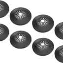 PATIKIL Water Pipe Cover Decoration Fit 0.55"-1.14"(14-29mm), 8 Pcs Flange Water Pipe PP Plastic Escutcheon Plate Collar Drain Line Cover Radiator for Wall Pipe Tube Decor, Black