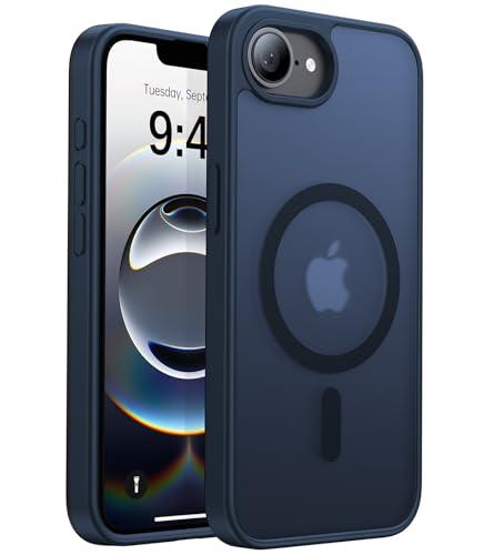 Eastinbox Magnetic Shockproof for iPhone 17e & iPhone 16e Case [Compatible with MagSafe] [Military-Grade Protection] Anti-Yellowing, Matte Protective Phone Case for iPhone 17 e/16 e 6.1", Blue