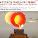 2-Part Cast Iron Flask Mold Frame for Sand Casting Jewelry Metal Casting Making Tool