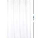 Barossa Design Waterproof Fabric Stall Shower Curtain Liner Microfiber 48" W x 72" H - Hotel Quality, Machine Washable, White Shower Liner for Bath Tub, 48x72