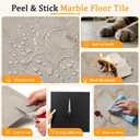 DEXDE Peel and Stick Floor Tile 18x18 Marble Vinyl Flooring Waterproof 10PC, 10 Pack