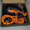 No Pull Dog Harness Adjustable Reflective Oxford Easy Control Medium Large Dog Harness with A Free Heavy Duty 5ft Dog Leash (S (Neck: 14"-17", Chest: 18.5"-20"), Orange Harness+Leash)