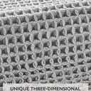 Waffle Bath Mat-Runner Rug, Super Absorbent Non Slip Bath Mats for Bathroom Machine Washable Long Rugs with Tassels, Bath Rugs for Bathroom Floor Beside Tub, 2' x 6' (Light Grey)