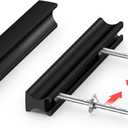 homdiy 10 Pack Adjustable Black Cabinet Pulls 1" to 4" (25-102mm) Adjustable Hole Distance Drawer Pulls