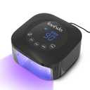 Lavinda UV LED Nail Lamp, 54W UV Nail Light for Gel Polish Acrylic Nails, Professional Gel Nail Lamp with Auto Sensor Fast Curing Nail Dryer 4 Timer Settings Nail Art Tools for Salon Home Use (Black-Plug in)