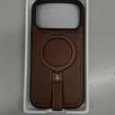 for iPhone 17 Pro Max Leather Case with Stand, Anti-Slip Grip Ring, Fits for MagSafe (Cocoa, IP17 Pro Max-6.9inch)